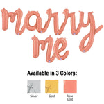 Marry Me - Betallic Script Letters Kit (air-fill Only) Silver (7 count)