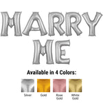 Marry Me - Anagram Letters Kit Silver 34″ Balloons