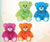 9.5" Bright Color Bear Assortment