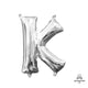 Silver Letter K 16" Balloon