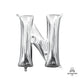 Silver Letter N 16" Balloon