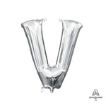 Silver Letter V 16" Balloon