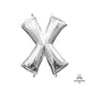 Silver Letter X 16" Balloon