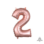 Rose Gold Number 2 16" Balloon