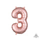 Rose Gold Number 3 16" Balloon