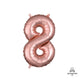 Rose Gold Number 8 16" Balloon