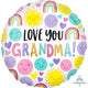 Love You Grandma Happy Faces 17″ Balloon