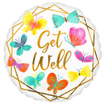 Get Well White & Gold 18″ Balloon