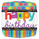 Happy Birthday Dots & Stripes 18″ Balloon