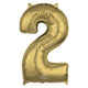 Number 2 - Anagram - White Gold 26″ Balloon