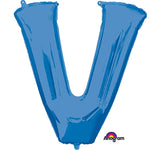 Blue Letter V 34″ Balloon