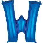 Blue Letter W 34″ Balloon