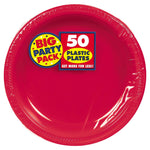 Apple Red Big Party Pack Plastic Plates 10.25″ by Amscan from Instaballoons