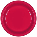 Apple Red Plastic Plates 9″ by Amscan from Instaballoons