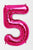 Number 5 Hot Pink 34″ Balloon