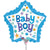 Baby Boy Star with Ruffle (requires heat-sealing) 14″ Foil Balloon by Anagram from Instaballoons