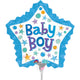 Baby Boy Star with Ruffle (requires heat-sealing) 14″ Balloon