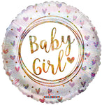 Baby Girl (requires heat-sealing) 9″ Foil Balloons by Convergram from Instaballoons