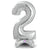 Standups Number 2 - Silver (air-fill Only) 25″ Balloon