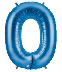 Blue Number 0 34" Balloon