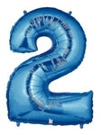 Blue Number 2 34" Balloon