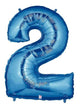 Blue Number 2 34" Balloon