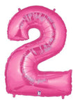 Pink Number 2 34" Balloon