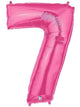 Pink Number 7 34" Balloon