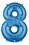 Blue Number 8 34" Balloon