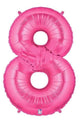 Pink Number 8 34" Balloon