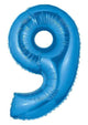 Blue Number 9 34" Balloon