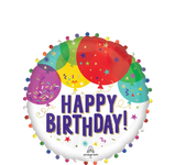 Birthday Balloons Pom Pom 24″ Foil Balloon by Anagram from Instaballoons