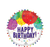 Birthday Balloons Pom Pom 24″ Foil Balloon by Anagram from Instaballoons