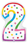 Birthday Candle Number 2 24″ Foil Balloon by Betallic from Instaballoons