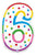 Birthday Candle Number 6 24″ Foil Balloon by Betallic from Instaballoons