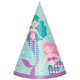 Birthday Mermaid Cone Hats (8 count)