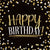 Black & Gold Birthday Beverage Napkins by Amscan from Instaballoons