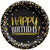 Black & Gold Birthday Paper Plates 9″ by Amscan from Instaballoons