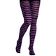 Purple/Black Striped Tights - Adult Standard