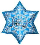 Blue Snowflake (requires heat-sealing) 9″ Foil Balloons by Convergram from Instaballoons