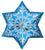 Blue Snowflake (requires heat-sealing) 9″ Foil Balloons by Convergram from Instaballoons