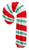 Candy Cane 36″ Foil Balloon by Convergram from Instaballoons