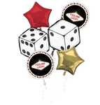 Casino Feeling Lucky Dice Foil Balloon by Anagram from Instaballoons