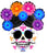 Catrina With Flowers 22″ Foil Balloon by Convergram from Instaballoons