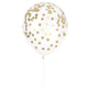 Clear with Gold Foil Confetti 12″ Latex Balloons (6 count)