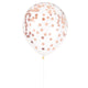 Clear with Rose Gold Confetti 12″ Latex Balloons (6 count)