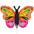 Colorful Butterfly (requires heat-sealing) 14″ Foil Balloon by Betallic from Instaballoons