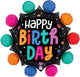 Colorful Circles Birthday 29″ Balloon