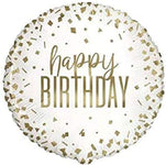 Confetti Gold Birthday 18″ Foil Balloon by Unique from Instaballoons