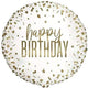 Confetti Gold Birthday 18″ Balloon